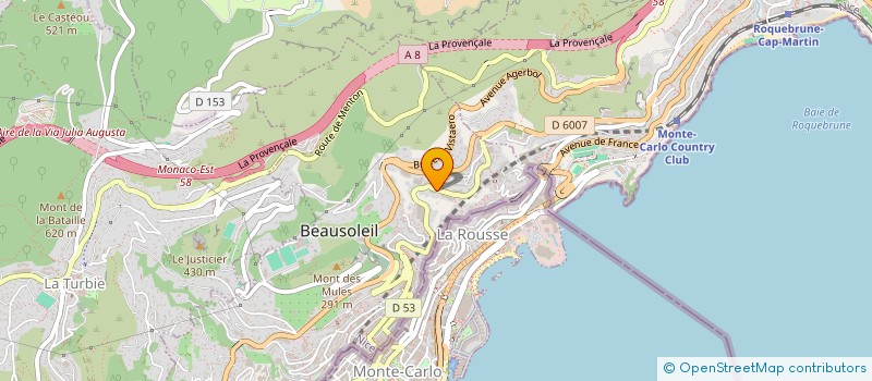 localisation de l'entreprise E.G.T.A à BEAUSOLEIL