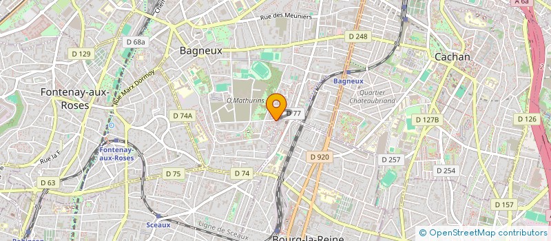 localisation de l'entreprise E.G.T.B.I. à BAGNEUX