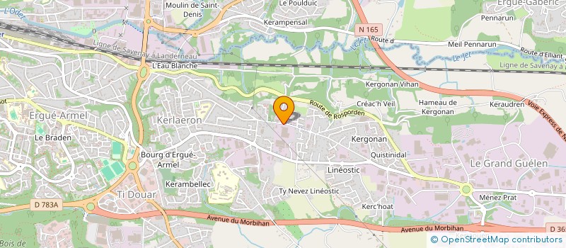localisation de l'entreprise E G T I - ETUDE GESTION DE TRAVAUX INGENIERIE à QUIMPER