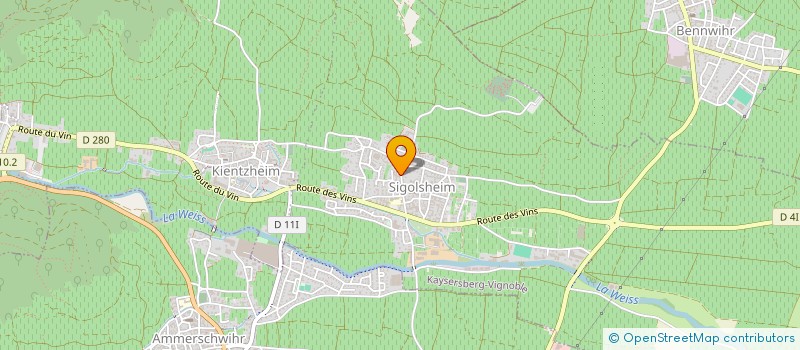 localisation de l'entreprise E&H HORIZON  KAYSERSBERG VIGNOBLE