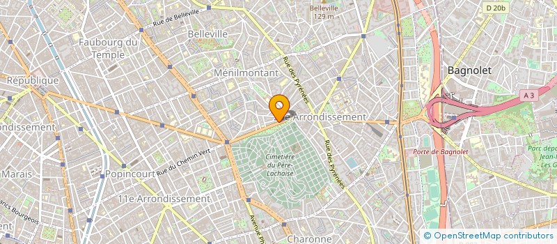 localisation de l'entreprise E.H.S à PARIS
