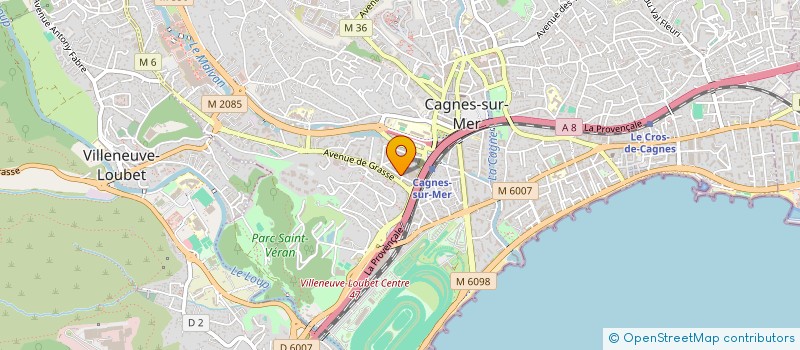 localisation de l'entreprise E H V à CAGNES-SUR-MER