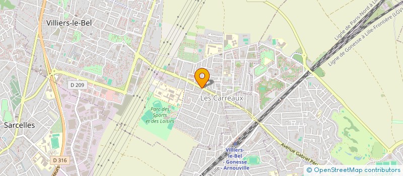 localisation de l'entreprise E.I. BTP  VILLIERS-LE-BEL