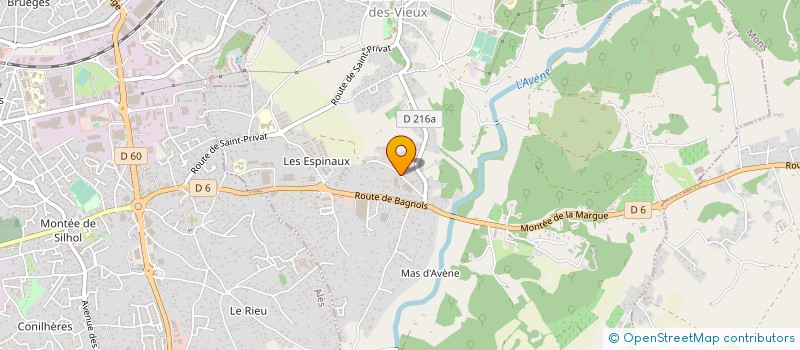 localisation de l'entreprise E.I.C.B. à SAINT-PRIVAT-DES-VIEUX