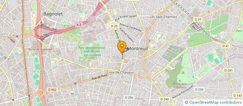 localisation de l'entreprise E I E F à MONTREUIL