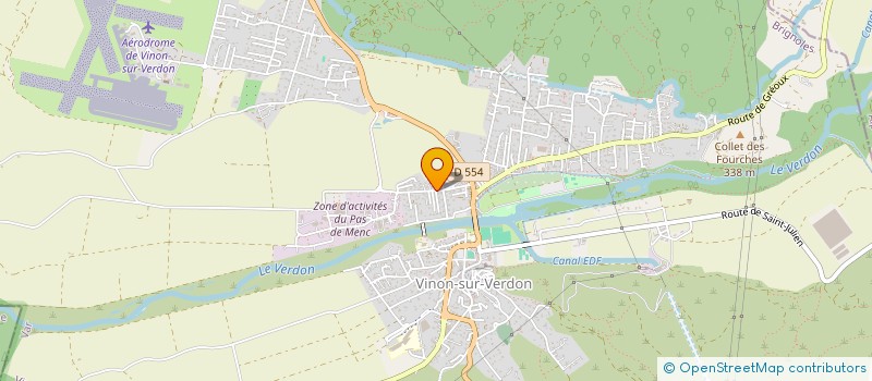 localisation de l'entreprise E I M  VINON-SUR-VERDON