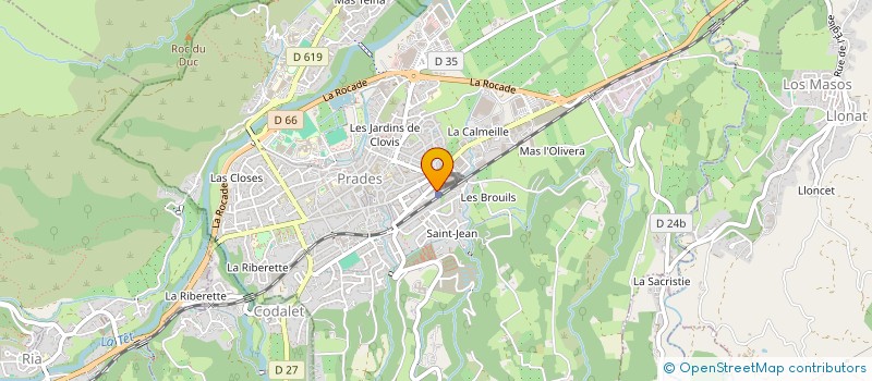 localisation de l'entreprise E I T C (ENTR INSTAL TELEPH COMMU) à PRADES