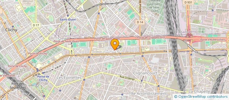 localisation de l'entreprise E J A  PARIS 18