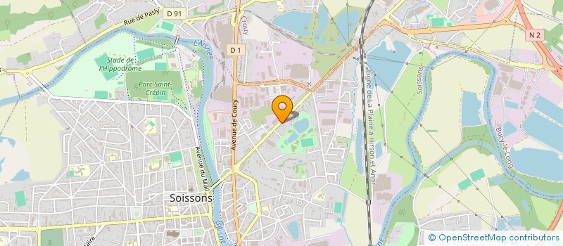 localisation de l'entreprise E.J.C. à SOISSONS