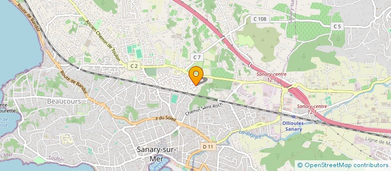 localisation de l'entreprise E&J INVEST. à SANARY-SUR-MER