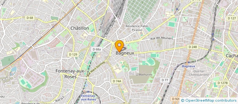 localisation de l'entreprise E.J.M. à BAGNEUX