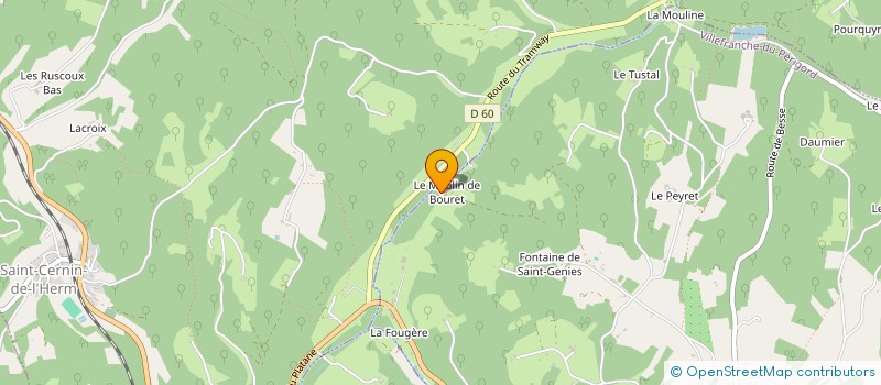 localisation de l'entreprise E.J.P.C.  SAINT CERNIN DE L'HERM