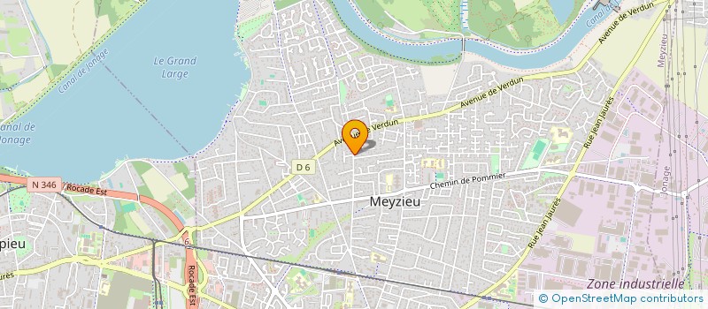 localisation de l'entreprise E.J.R.  MEYZIEU