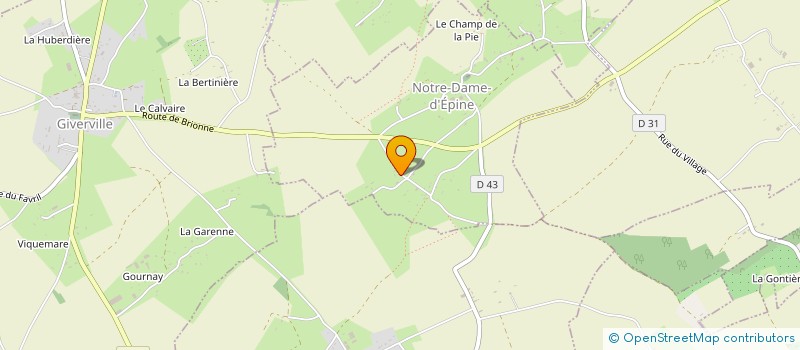 localisation de l'entreprise E.J.S RENOVE  NOTRE-DAME-D'EPINE