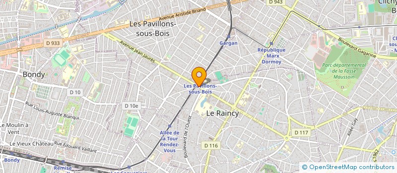 localisation de l'entreprise E.J.V. DIFFUSION  LIVRY-GARGAN