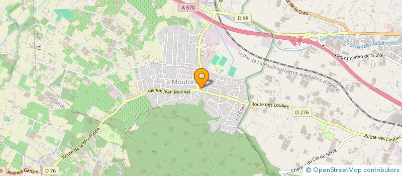 localisation de l'entreprise E.J.Y. VAR à LA CRAU