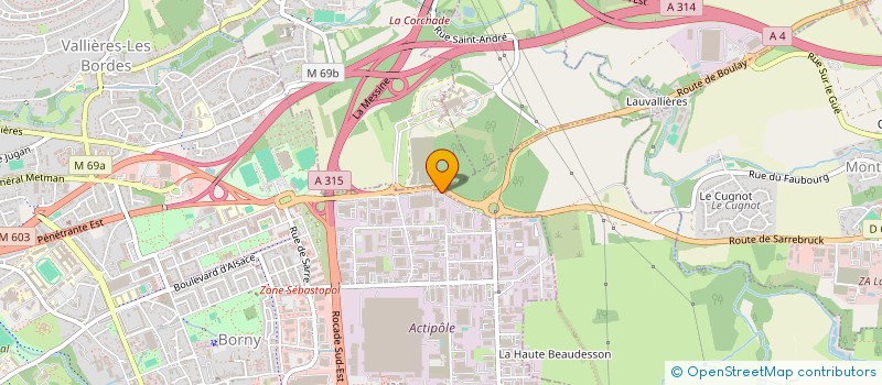 localisation de l'entreprise E.K.M  METZ