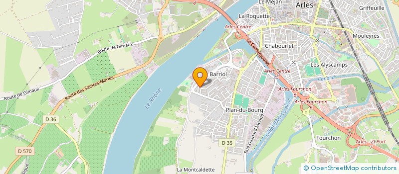 localisation de l'entreprise E.K MACONNERIE  ARLES