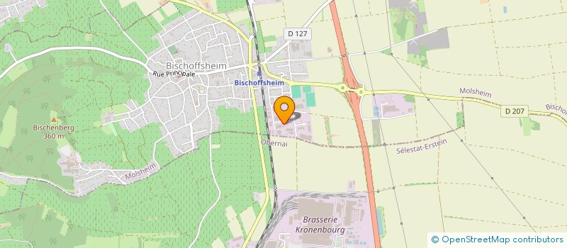 localisation de l'entreprise E.K.S  BISCHOFFSHEIM