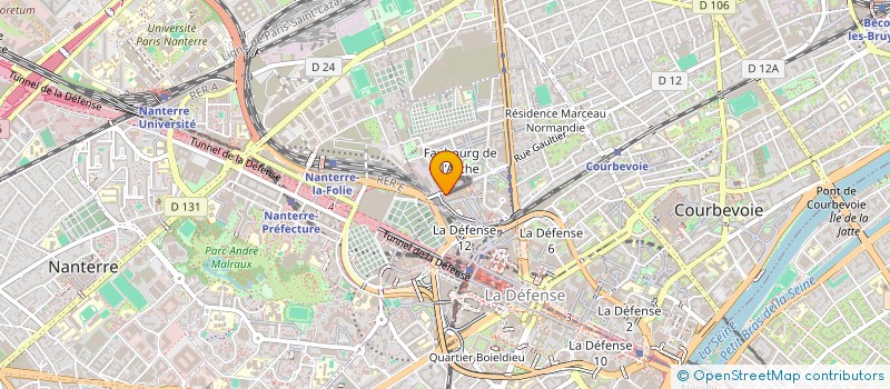 localisation de l'entreprise E-KARTING à COURBEVOIE