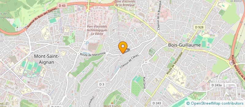 localisation de l'entreprise E.L.A à BOIS-GUILLAUME