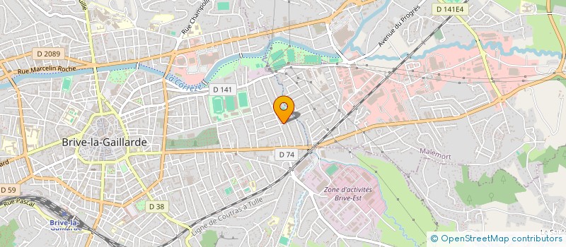 localisation de l'entreprise E.L.B  BRIVE-LA-GAILLARDE