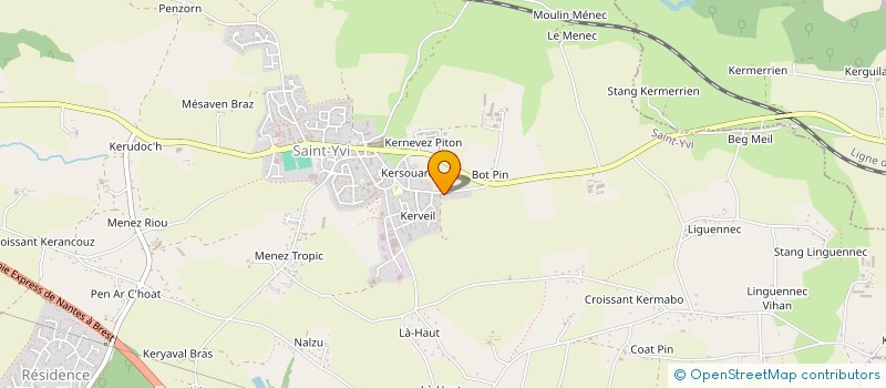 localisation de l'entreprise E.L.B.  SAINT-YVI