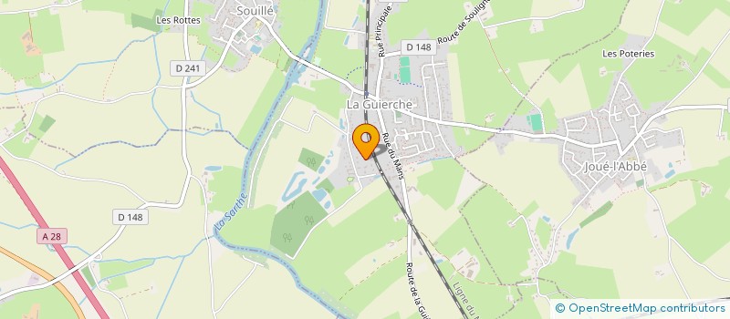 localisation de l'entreprise E.L.B.A.A.  LA GUIERCHE