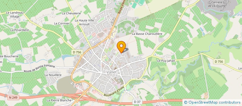 localisation de l'entreprise E.L.B. EMBALLAGE à VALLET
