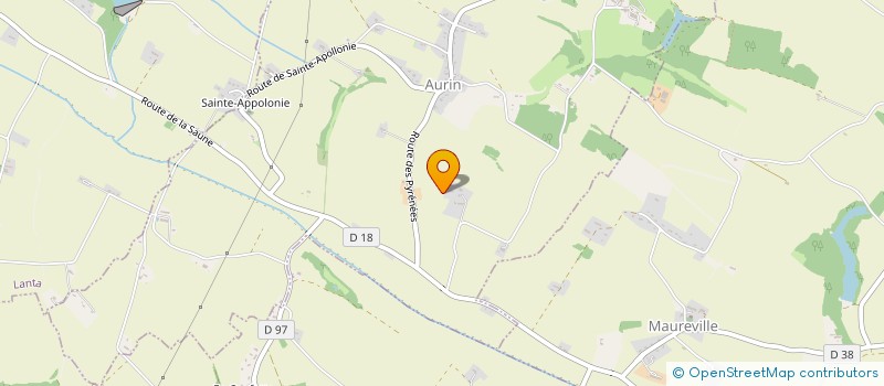 localisation de l'entreprise E.L.B. PRODUCTIONS  AURIN