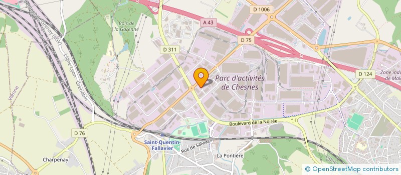 localisation de l'entreprise E.L.D.C.  SAINT-QUENTIN-FALLAVIER