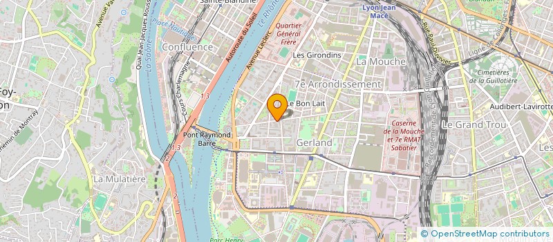 localisation de l'entreprise E.L.G.  LYON