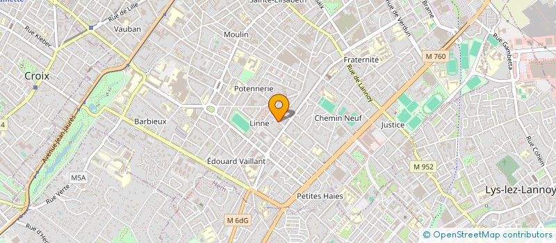 localisation de l'entreprise E.L.I.  ROUBAIX