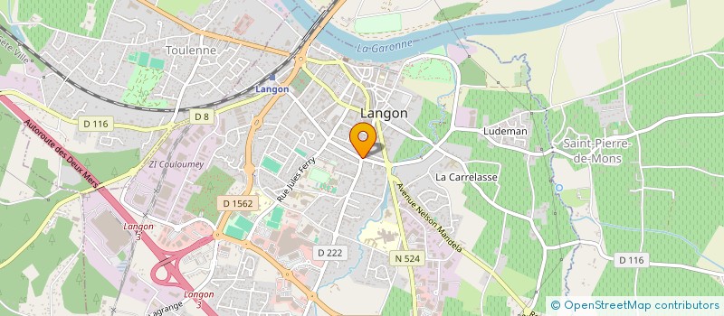 localisation de l'entreprise E.L.I.S.A. (ENTRAIDE LIENS INDEPENDANCE SOUTIEN ASSISTANCE)  LANGON
