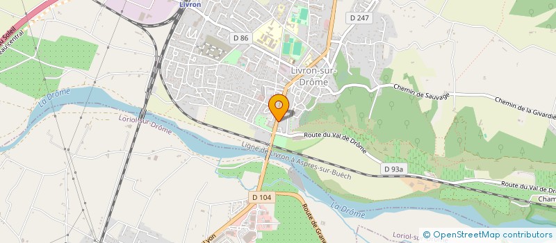 localisation de l'entreprise E.L. IMMOBILIER  LIVRON-SUR-DROME