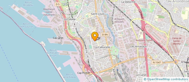 localisation de l'entreprise E L J P à MARSEILLE