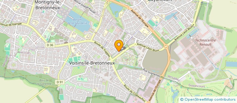 localisation de l'entreprise E.L.K.  VOISINS-LE-BRETONNEUX