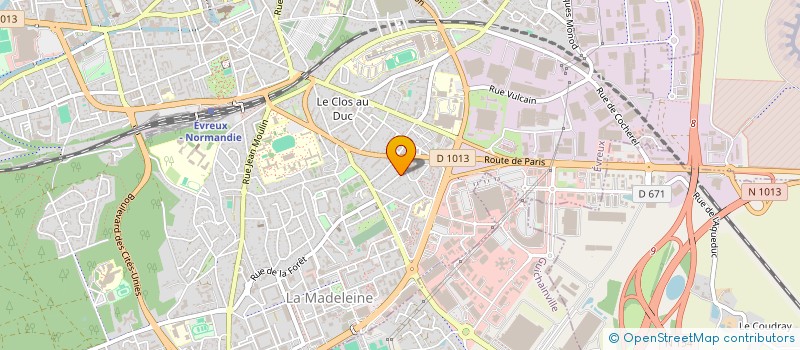 localisation de l'entreprise E.L.M.  EVREUX