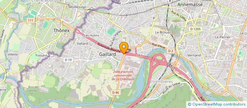localisation de l'entreprise E.L.N. à GAILLARD