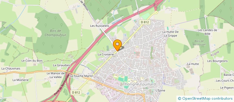 localisation de l'entreprise E.L.O.  THORIGNE-FOUILLARD