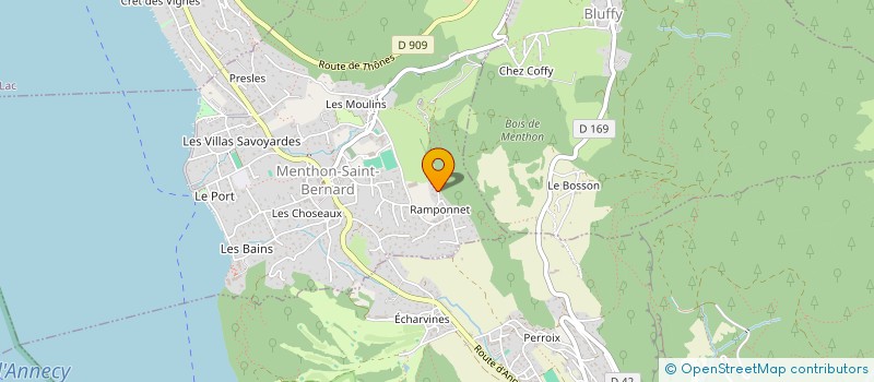 localisation de l'entreprise E.L PISCINES  MENTHON-SAINT-BERNARD