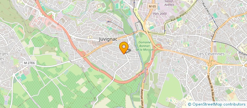 localisation de l'entreprise E.L.R.  JUVIGNAC