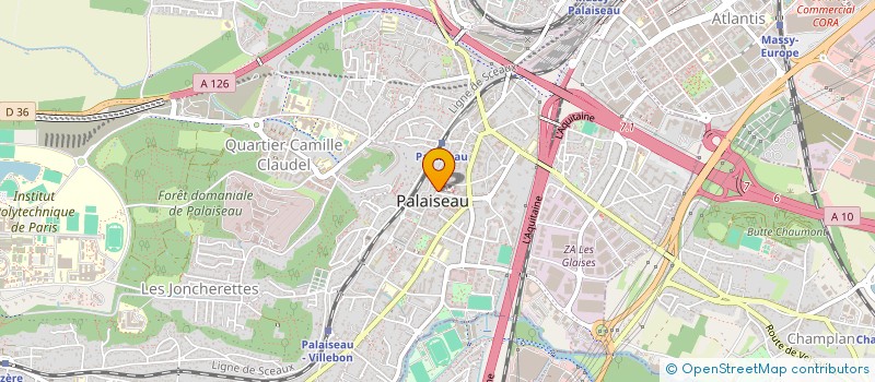 localisation de l'entreprise E.L.T. à PALAISEAU