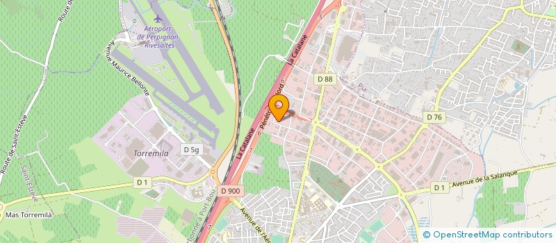 localisation de l'entreprise E.L.V.  PERPIGNAN