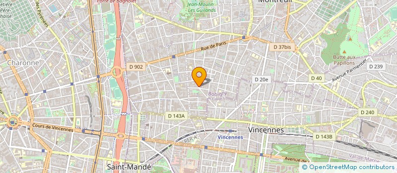 localisation de l'entreprise E-LARGHETTO à MONTREUIL