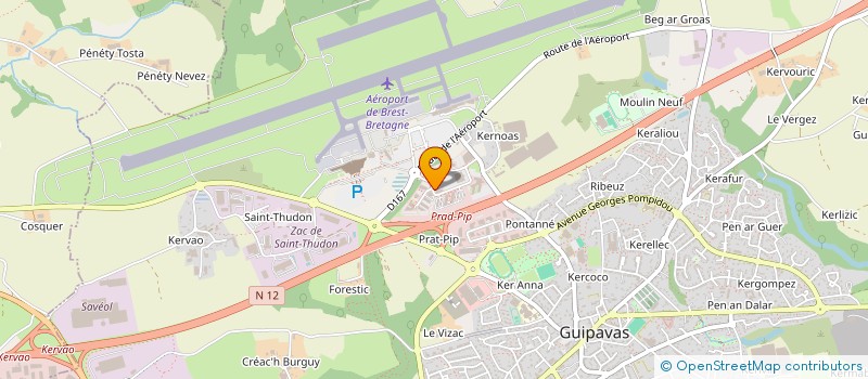 localisation de l'entreprise E-LEARNING TOUCH' à GUIPAVAS