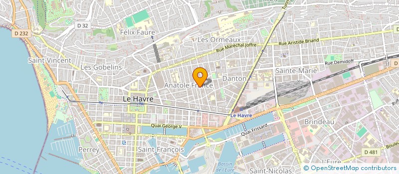 localisation de l'entreprise E LECERF à LE HAVRE