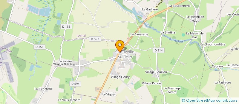 localisation de l'entreprise E.LEFRANC  COUDEVILLE-SUR-MER