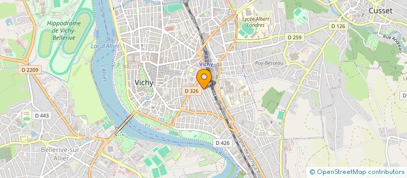 localisation de l'entreprise E. LINE DIGITAL à VICHY