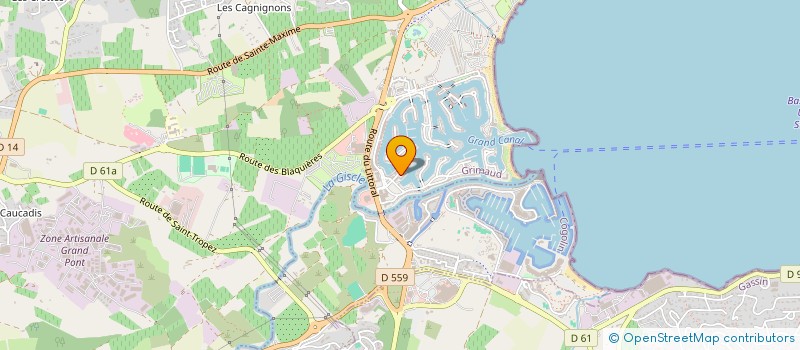 localisation de l'entreprise E.LIOTT CONCEPT  GRIMAUD